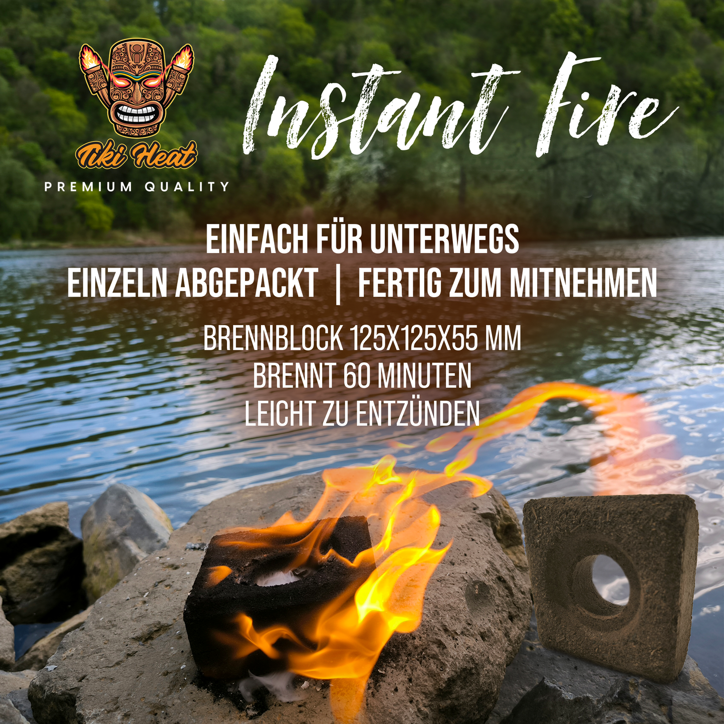 Instant Fire Brennblock für Unterwegs