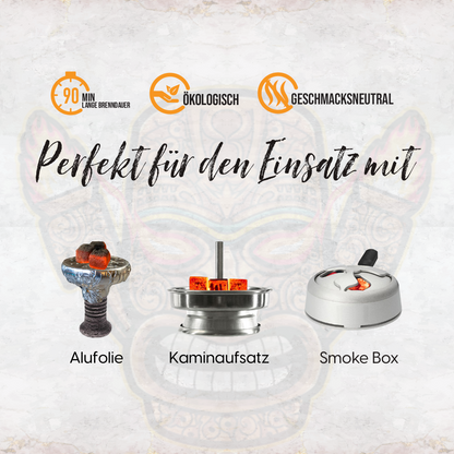 Tiki Heat Shisha Kohle für Alufolie, Kaminaufsatz, Smoke Box